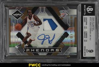 2009 Panini Limited Gold Spotlight James Harden Rc Auto Patch /10 Bgs 9 (pwcc)