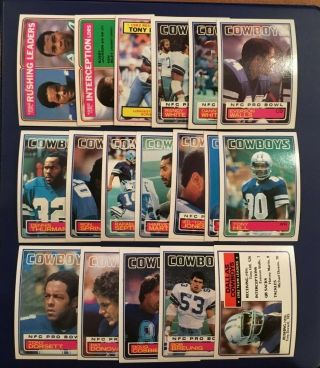 1983 Topps Dallas Cowboys Complete Team Set 18 Dorsett - White - Pearson - Hill Look