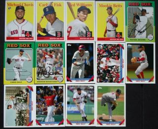 2019 Topps Archives Boston Red Sox Base Team Set Of 14 Baseball Cards