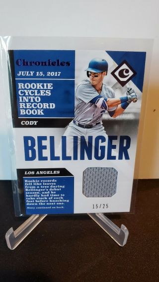 2017 Panini Chronicles Cody Bellinger Game Rookie Jersey Relic /25