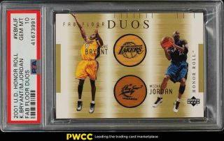 2001 Ud Honor Roll Fab Floor Duos Michael Jordan Kobe Bryant Patch Psa 10 (pwcc)