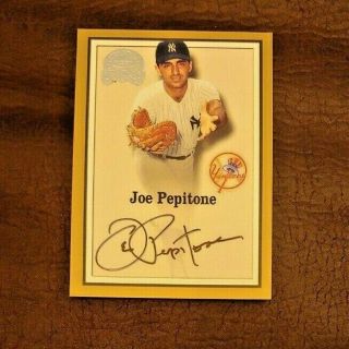 2000 Fleer Greats Of The Game Autograph Joe Pepitone Hof York Yankees Auto