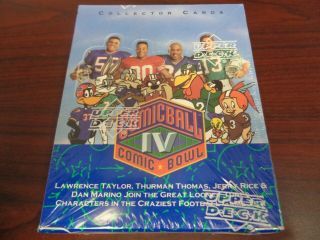 1992 Upper Deck Comic Ball Football Comic Bowl Iv Factory Box