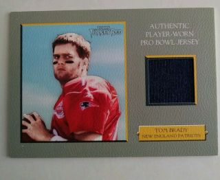 2006 Topps Turkey Red Tom Brady Game Worn Pro Bowl Jersey Football Card Read