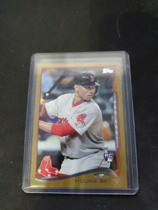 2014 Topps Update Gold Mookie Betts Rookie Rc Ser 334/2014 Us26 Boston Red Sox