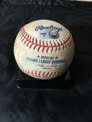 Official Mlb Game Baseball Mlb Authentication Hologram Marlins Vs Brewers