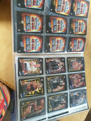 WWE Topps Slam Attax Trading Card Game Then Now Forever Collector Binder & Cards 3