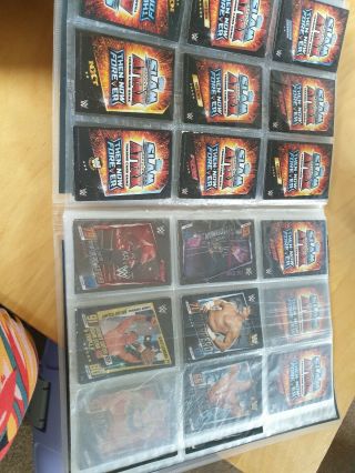 WWE Topps Slam Attax Trading Card Game Then Now Forever Collector Binder & Cards 4