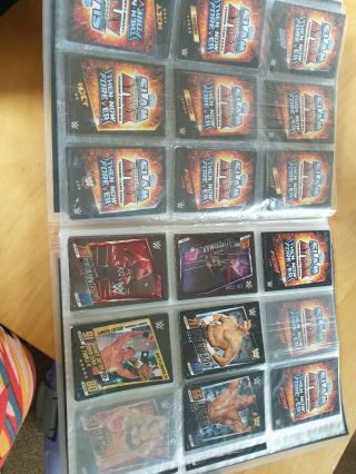 WWE Topps Slam Attax Trading Card Game Then Now Forever Collector Binder & Cards 5