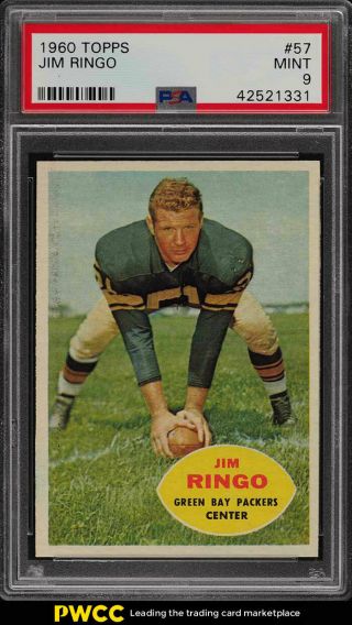 1960 Topps Football Jim Ringo 57 Psa 9 (pwcc)