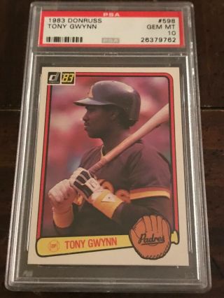 1983 Donruss Tony Gwynn San Diego Padres 598 Baseball Card