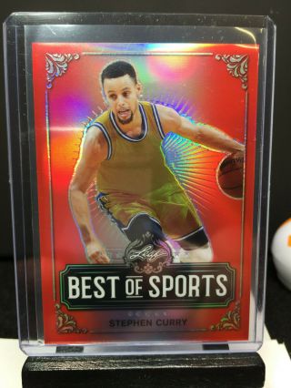 Stephen " Steph " Curry 2019 Leaf Best Of Sports Red Refractor 3/5 Warriors