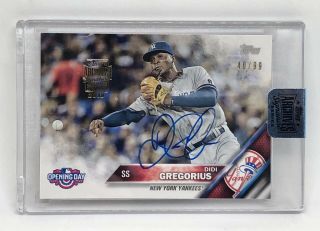 2018 Topps Archives Didi Gregorius 2016 Opening Day Auto 40/99 Yankees