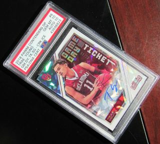 2018 PSA/DNA 10/10 TRAE YOUNG CRACKED ICE PRIZM 1/1 CONTENDERS AUTO/AUTOGRAPH RC 3