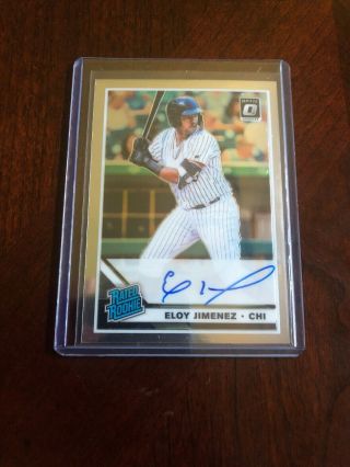 Eloy Jimenez 2019 Donruss Optic Rated Rookie On Card Auto Rps - Ej White Sox