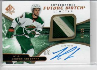 18/19 Sp Authentic Future Watch Limited Auto Patch Jordan Greenway R - Jg 07/25