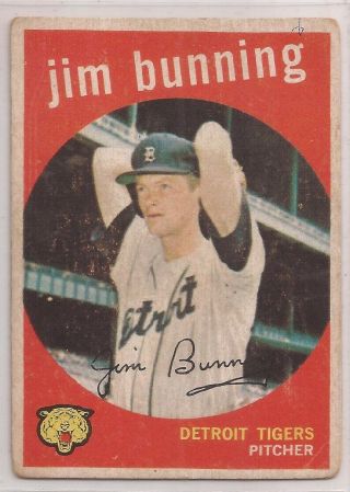 1959 Venezuela Topps 149 Jim Bunning Detroit Tigers Venezuelan Card
