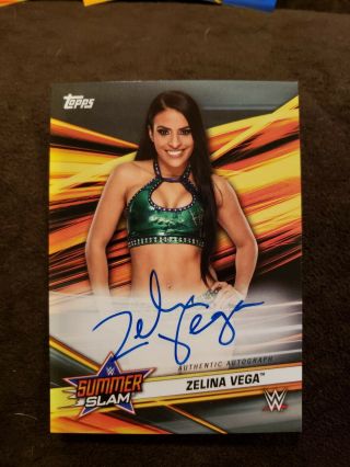 Zelina Vega 2019 Topps Wwe Summerslam Autograph Silver /25