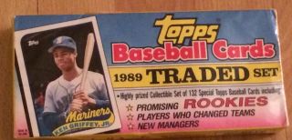 1989 Topps Traded Baseball Card Box Set Ken Griffey Jr.  Randy Johnson Nolan Ryan