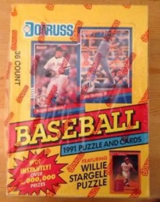 1991 Donruss Baseball Series 1 Hobby Box (yellow) (36 Packs) Elite Inserts??