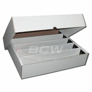 1x 5000 Count Ct Storage Box Bcw Corrugated Cardboard Storage Boxes (full Lid)