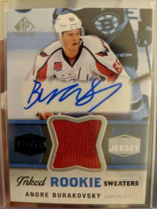 Andre Burakovsky 2014 - 15 Ud Sp Game Inked Rookie Sweaters Jersey Auto /199
