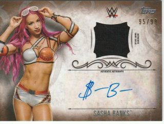 Sasha Banks Authentic Autographed 2018 Topps Undisputed Wwe Relictrading Card