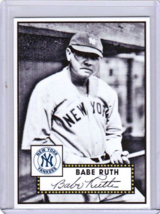 2019 Babe Ruth Yankees Baseball 1/1 Aceo Art Sketch Print Card By:q