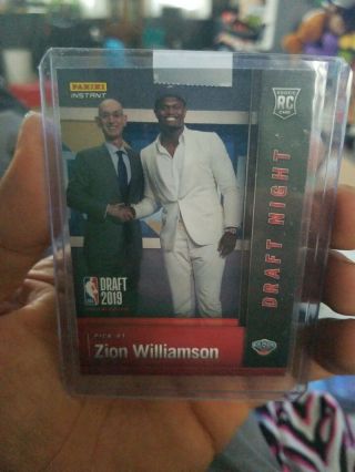 Zion Williamson Panini Draft Night Rookie Card IN HAND Ready to ship now 5