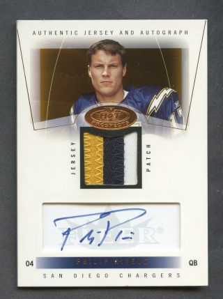 2004 Fleer Hot Prospects Philip Rivers Rpa Rc 3 - Color Patch Auto /350