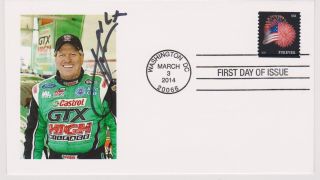 Signed John Force Fdc Autographed First Day Cover 16x World Champion