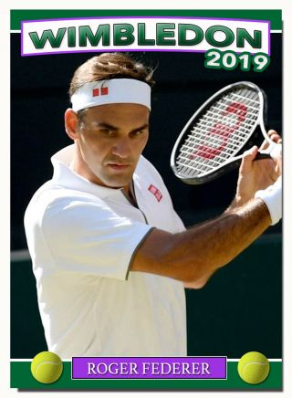 Roger Federer Wimbledon 2019 Tennis Card Collector 