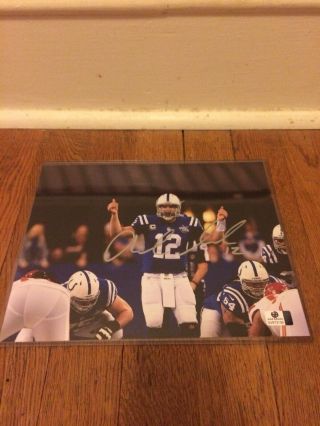 Andrew Luck Indianapolis Colts Qb 12 Signed 8x10 Autographed Photo W/coa