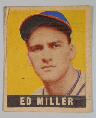 1948 Leaf Ed Miller 68 Philadelphia Phillies Vg/ex
