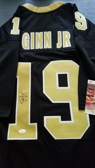 Ted Ginn Jr.  Signed Autographed Orleans Saints Black Jersey Jsa