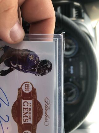 2018 PANINI FLAWLESS RAY LEWIS 1st ROUND GEMS ON CARD AUTO 08/10 RAVENS 4