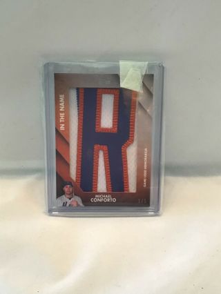 2017 Topps In The Name Michael Conforto Game - Jersey Relic Otn - Mco 1/1