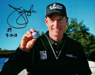 Jim Furyk Signed Autographed 8x10 Photo Pga Golfer " 59 - 9 - 13 - 13 " Pose W/coa