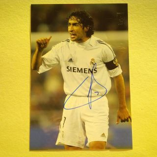 Raul Soccer Player Real Madrid In - Person Signed Photo 8 X 12 Autograph