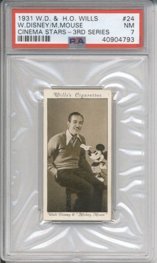 1931 W.  D.  & H.  O.  Wills Walt Disney / Mickey Mouse 24 Psa 7 Nm Cinema Stars