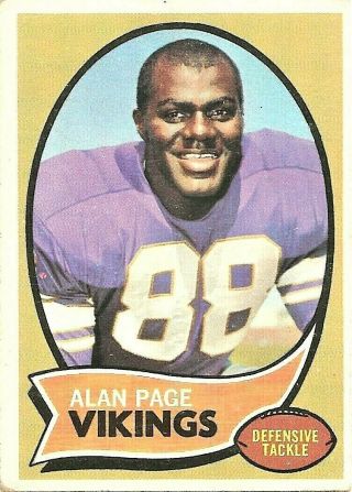 1970 Topps Football Alan Page Minnesota Vikings Rookie Card 59