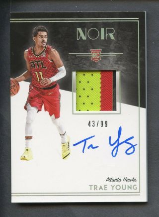 2018 - 19 National Treasures Trae Young Hawks Rpa Rc Patch Auto 43/99