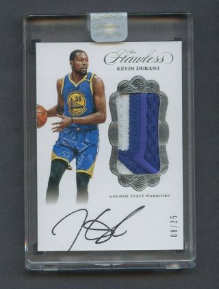 2016 - 17 Flawless Kevin Durant Warriors Game Patch Auto 8/25