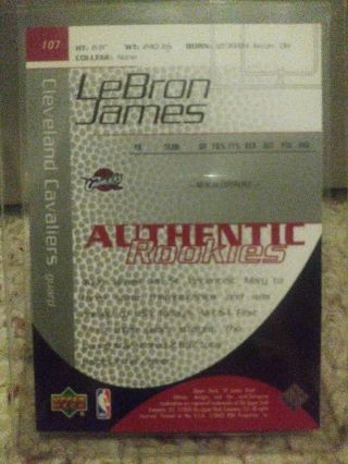 2003/04 SP Game LeBron James 107 Rookie 934/999 Rare 5