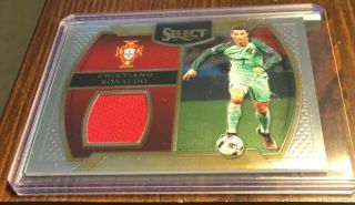 2016/17 Select Soccer Cristiano Ronaldo Player Worn Jersey Relic Portugal Patch
