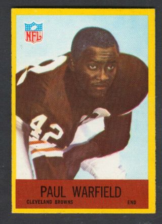 1967 Philadelphia Football Paul Warfield 46 Browns Nearmint