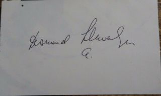 Desmond Llewelyn James Bond Q Signed Autographed 3x5 Cut Card Deceased