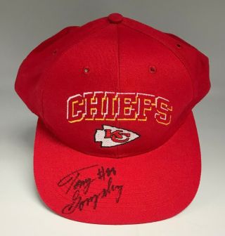Tony Gonzalez Signed Kansas City Chiefs Hat Cap Autographed Jsa Auto