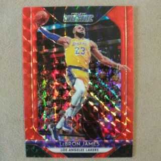 Lebron James 2018 - 19 Prizm Mosaic Orange Refractor Card /99 Los Angeles Lakers