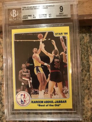 1986 Star Kareem Abdul - Jabbar Bgs 9 Best Of The Old